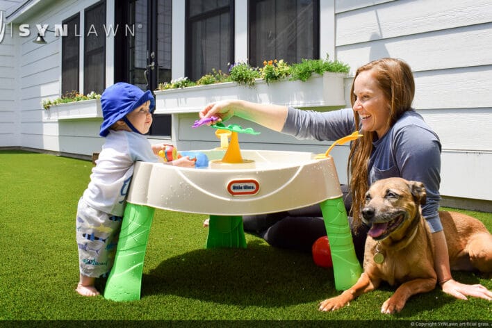 SYNLawn Baja pets artificial grass safe for family dogs and kids
