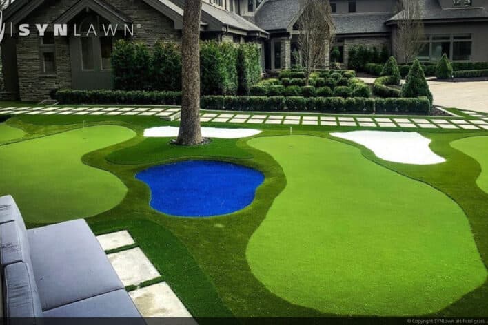 SYNLawn Baja residential front yard golf putting greens